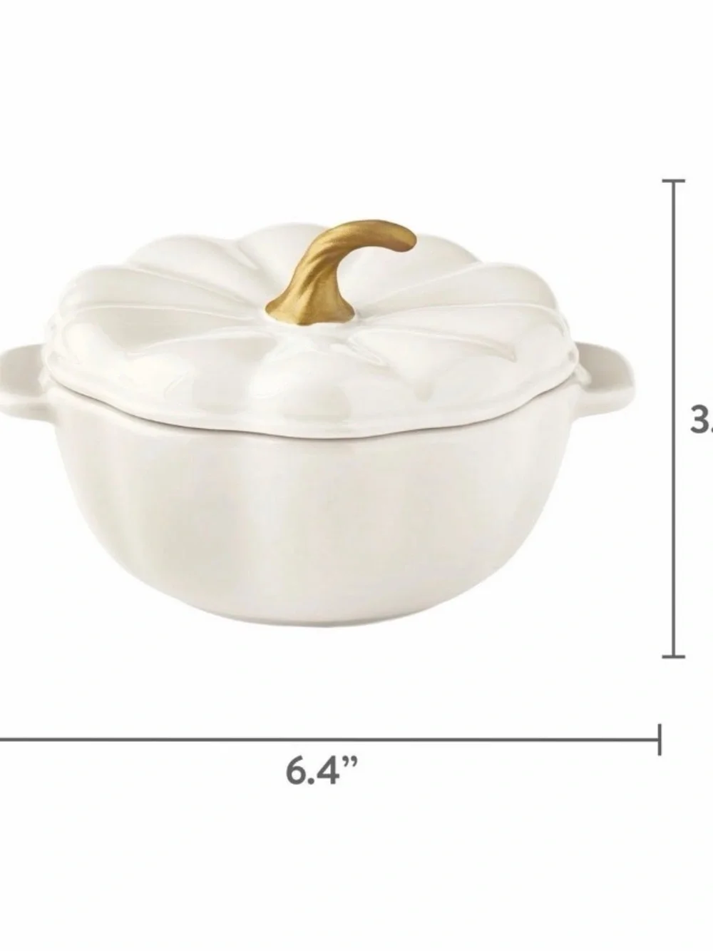 Set 3 The Pioneer Woman Stoneware 2C Pumpkin Cocotte Mini Dutch Oven Linen New